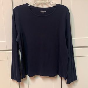 Croft and Barrow XL , long sleeve,navy blue T-shirt. Gently worn. 100% cotton.